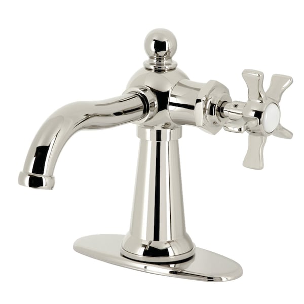 SingleHandle Bathroom Faucet with Push PopUp, Polished Nickel